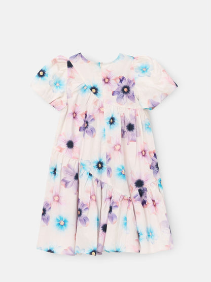 Angel & Rocket White Jodie Asymmetric Print Dress image 6