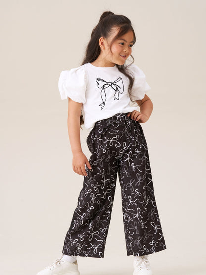 Dsiney Kidz - Angel & Rocket Off White Eve Ruffle Heart Puff Sleeve T-Shirt image 4