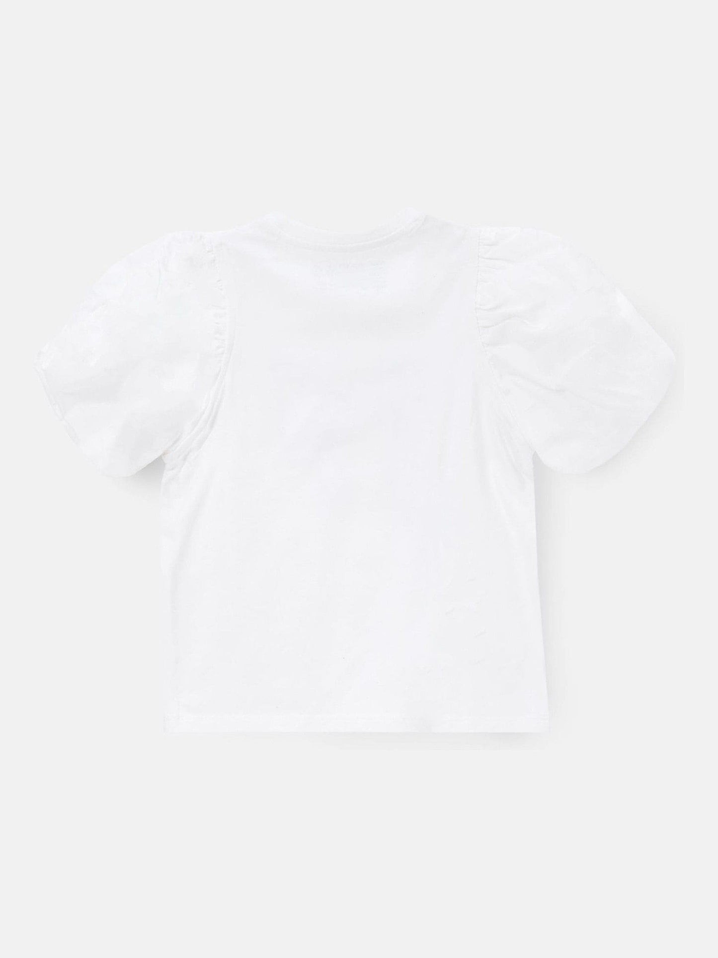 Dsiney Kidz - Angel & Rocket Off White Eve Ruffle Heart Puff Sleeve T-Shirt image 6