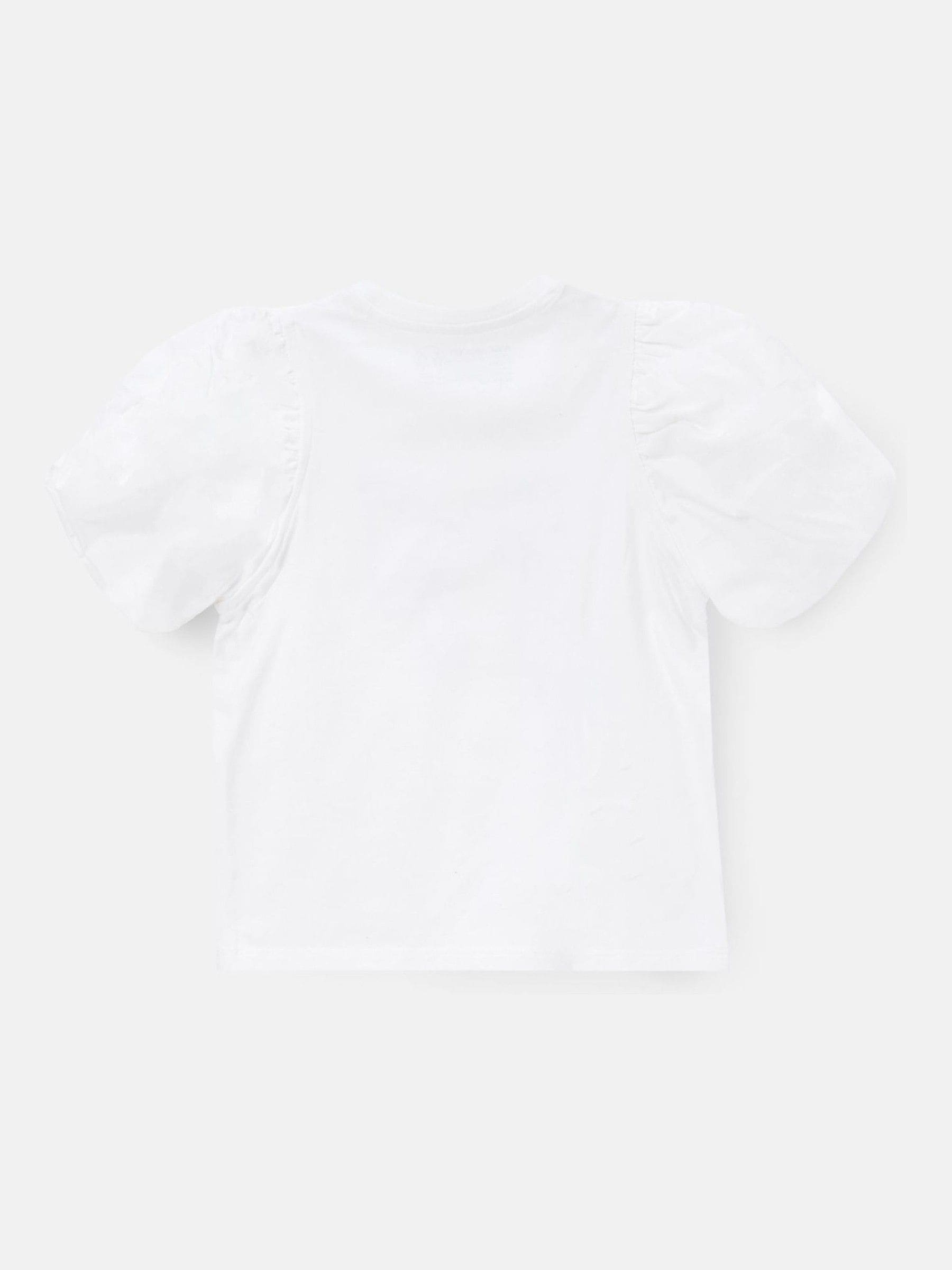 Dsiney Kidz - Angel & Rocket Off White Eve Ruffle Heart Puff Sleeve T-Shirt image 6