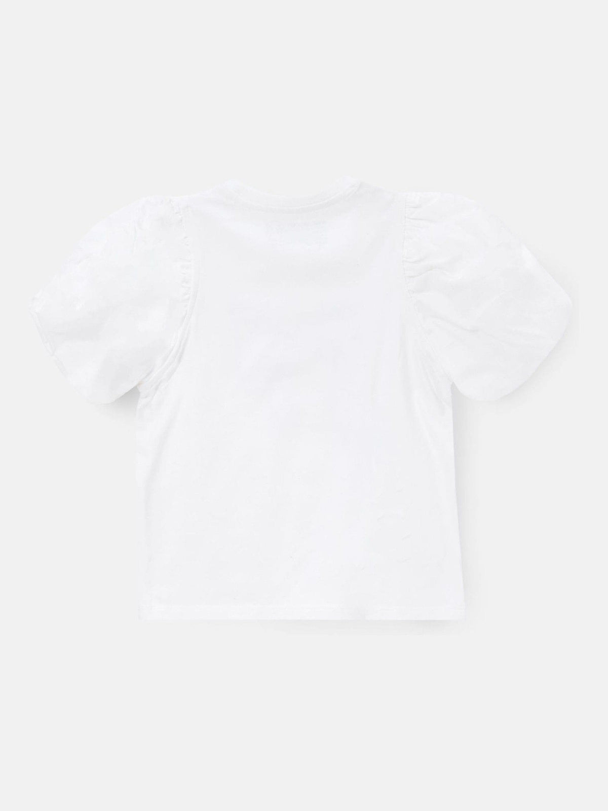 Dsiney Kidz - Angel & Rocket Off White Eve Ruffle Heart Puff Sleeve T-Shirt image 6