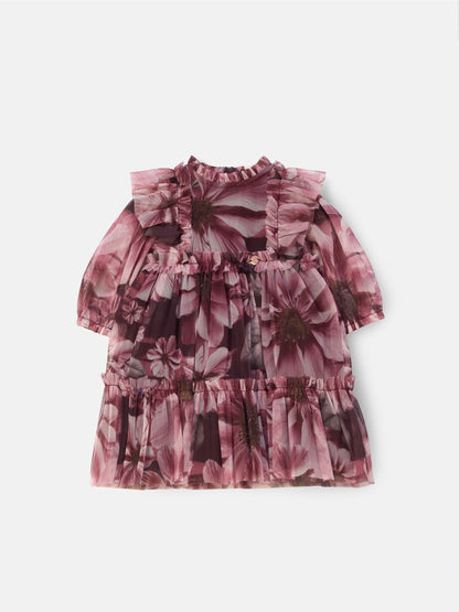 Angel & Rocket Purple Eleanor Floral Print Mesh Dress image 6