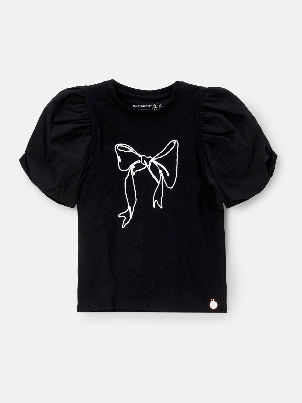 Dsiney Kidz - Angel & Rocket Black Eve Ruffle Heart Puff Sleeve T-Shirt image 5