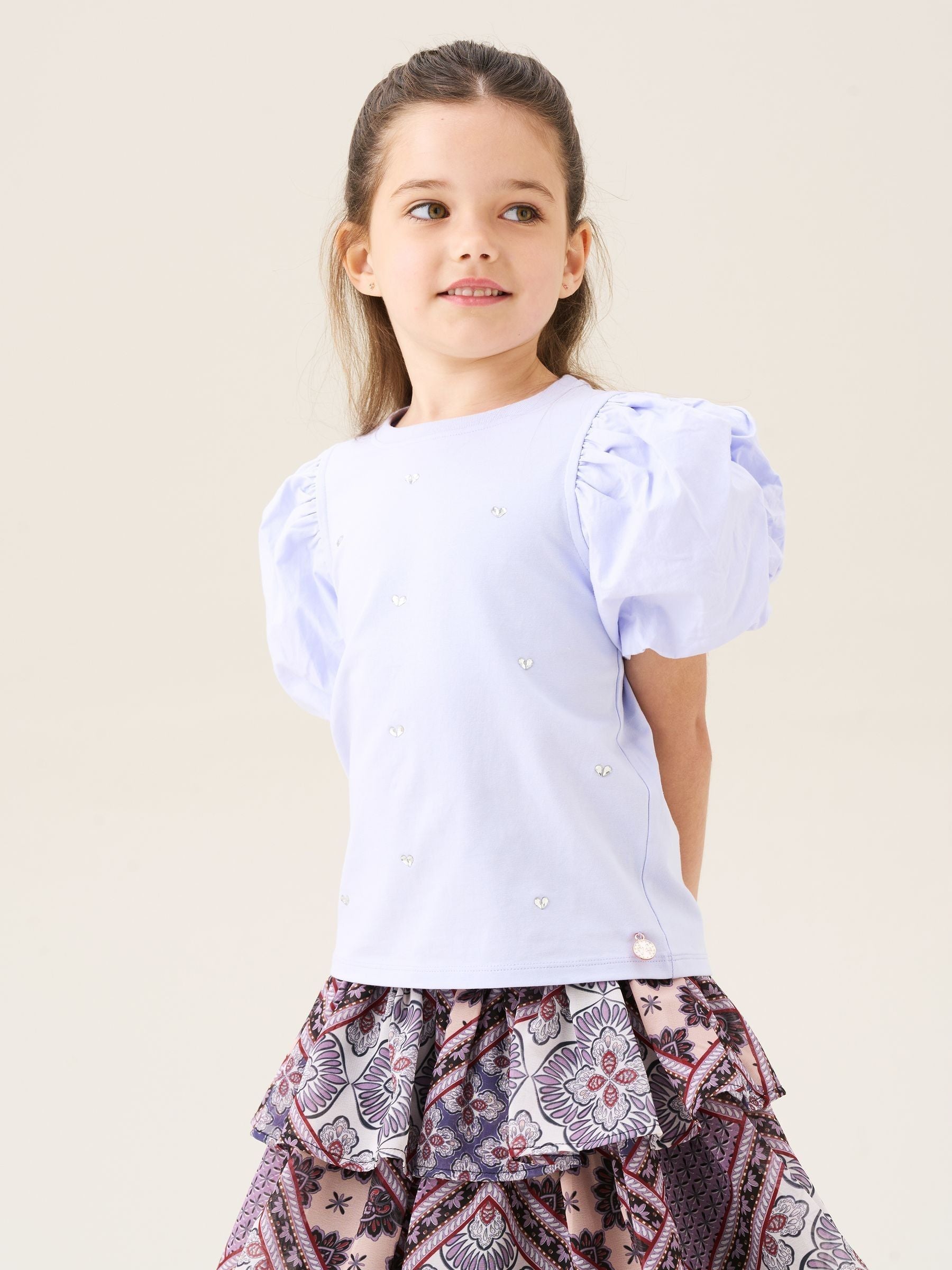 Dsiney Kidz - Angel & Rocket Purple Aofie Bow T-Shirt image 4