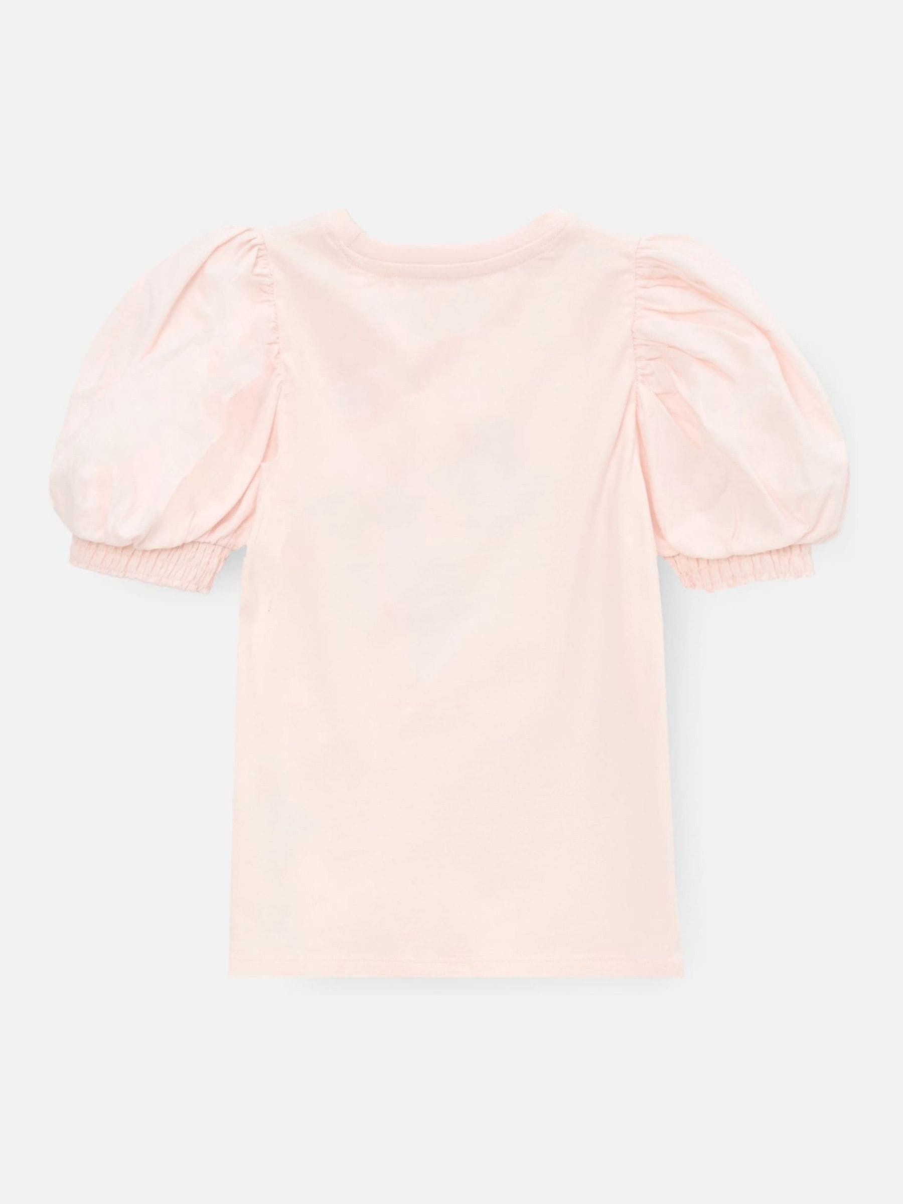 Dsiney Kidz - Angel & Rocket Fusia Pink Eve Ruffle Heart Puff Sleeve T-Shirt image 5