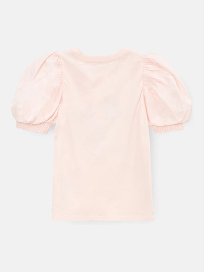 Dsiney Kidz - Angel & Rocket Fusia Pink Eve Ruffle Heart Puff Sleeve T-Shirt image 5