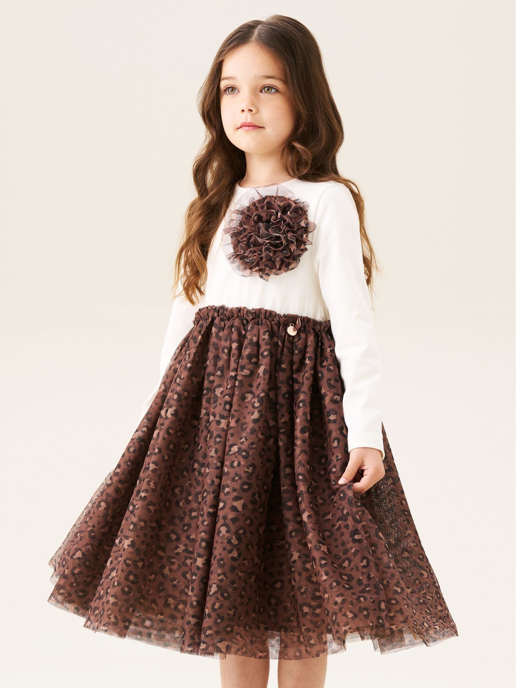 Angel & Rocket Cream Carrie Corsage Mesh Dress image 1