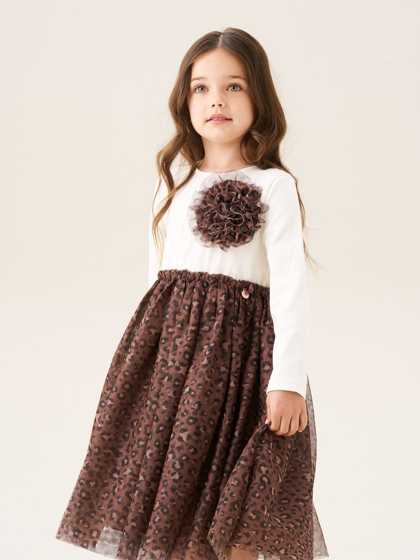 Angel & Rocket Cream Carrie Corsage Mesh Dress image 5