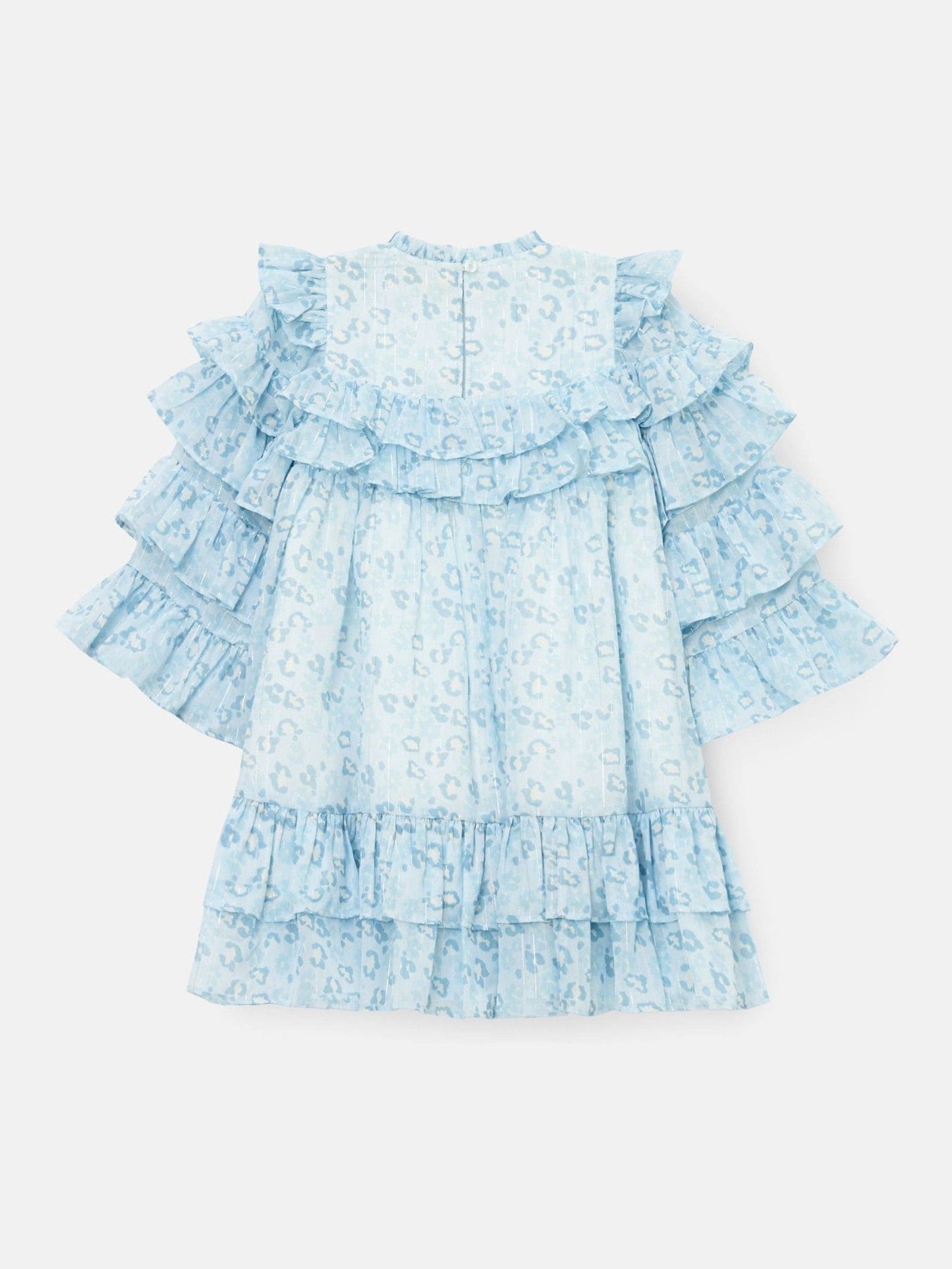 Angel & Rocket Blue Imogen Leopard Print Frill Dress image 8
