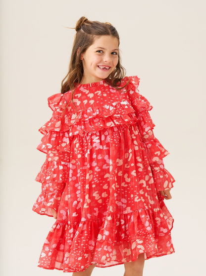Angel & Rocket Red Imogen Leopard Print Frill Dress image 3