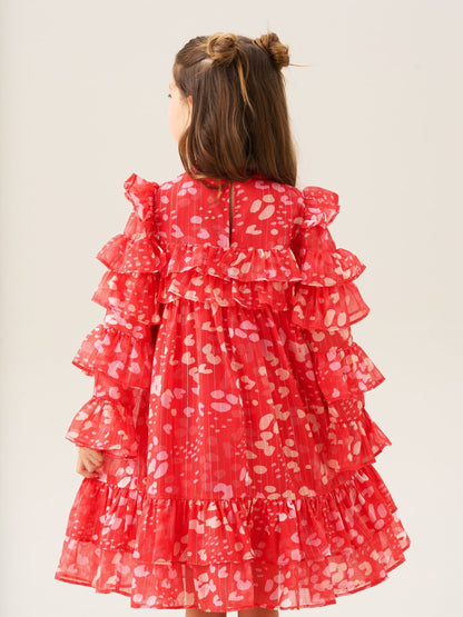 Angel & Rocket Red Imogen Leopard Print Frill Dress image 4
