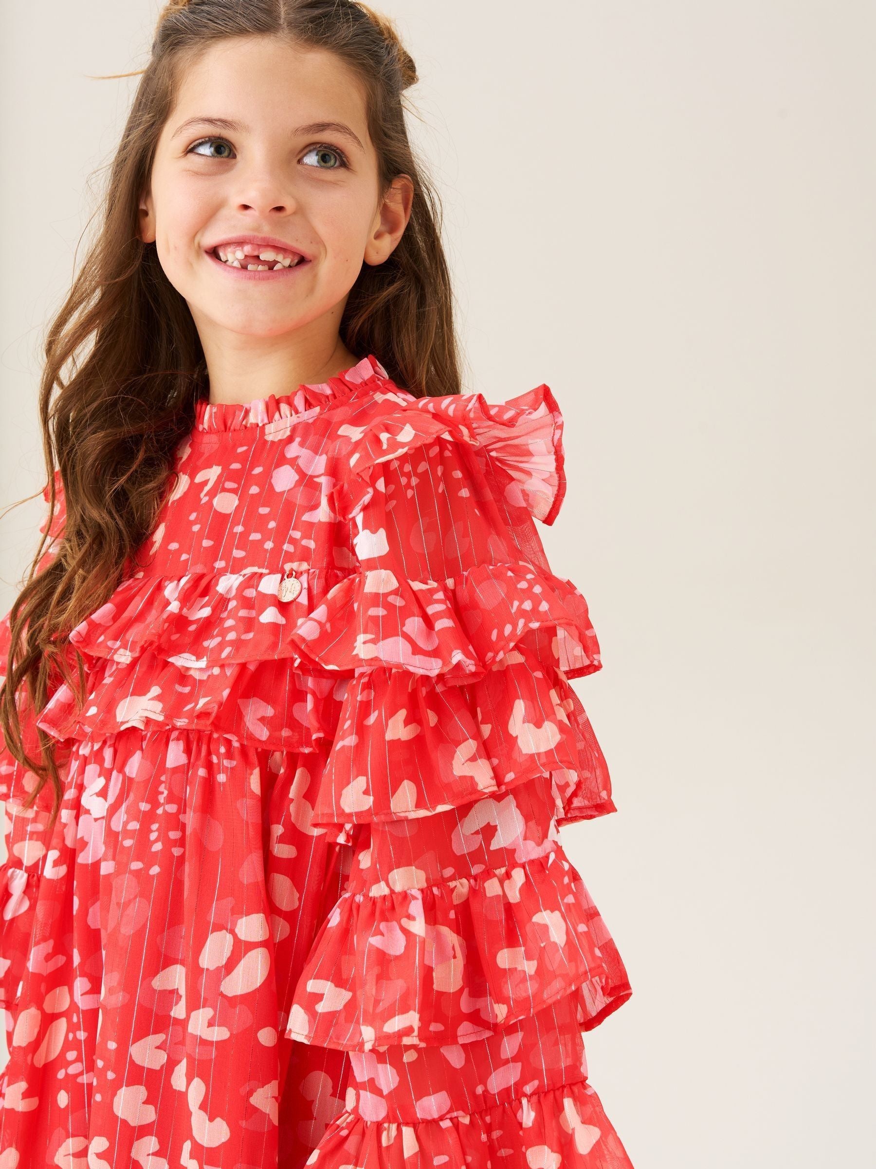 Angel & Rocket Red Imogen Leopard Print Frill Dress image 6