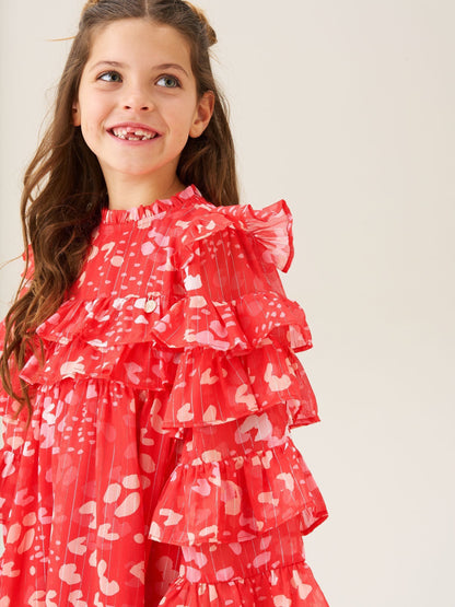 Angel & Rocket Red Imogen Leopard Print Frill Dress image 6