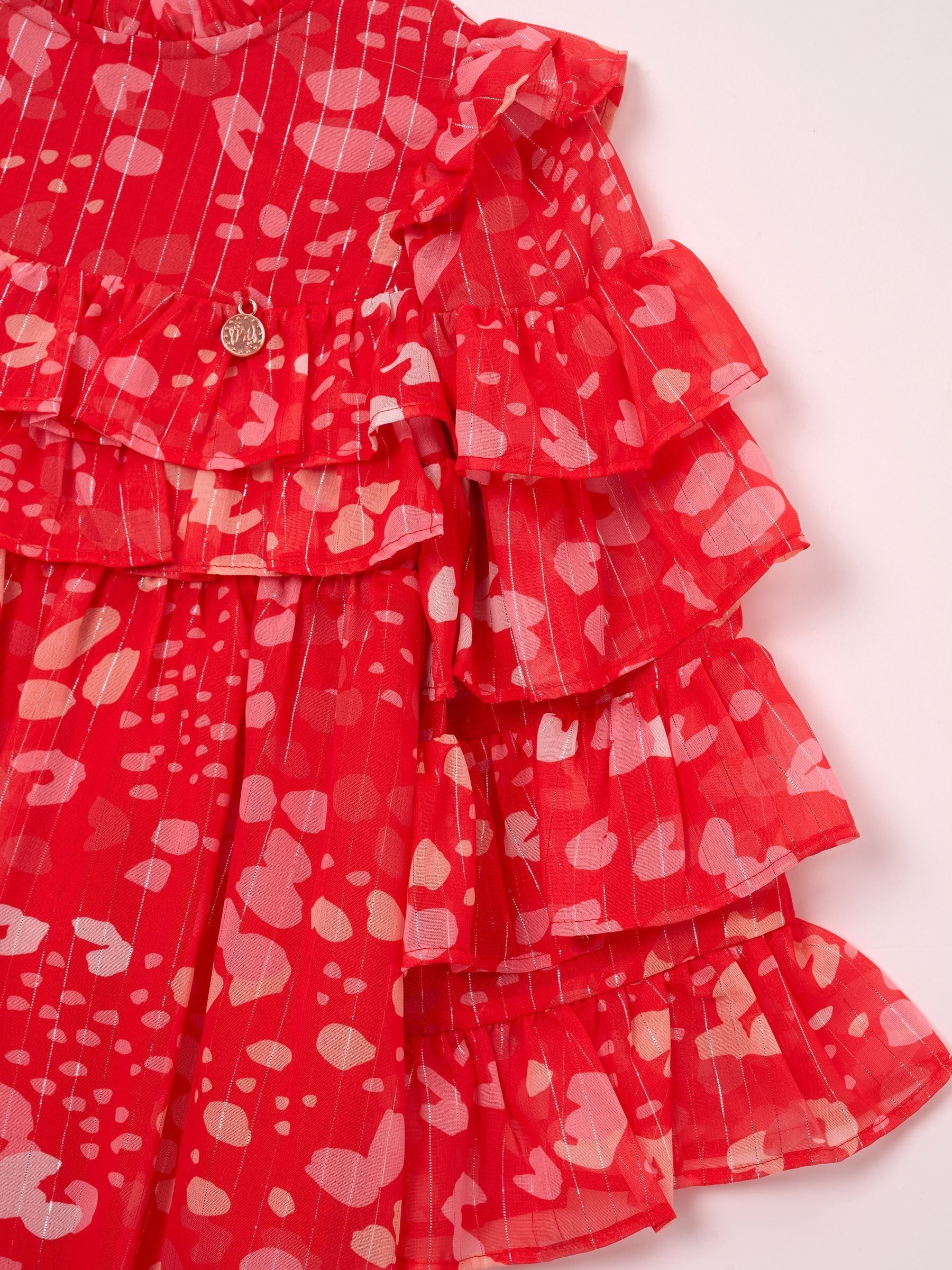 Angel & Rocket Red Imogen Leopard Print Frill Dress image 9