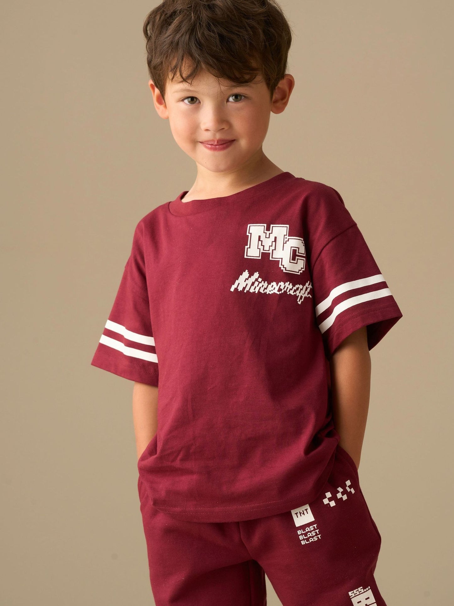 Dsiney Kidz - Angel & Rocket Red Minecraft Varsity T-Shirt image 1