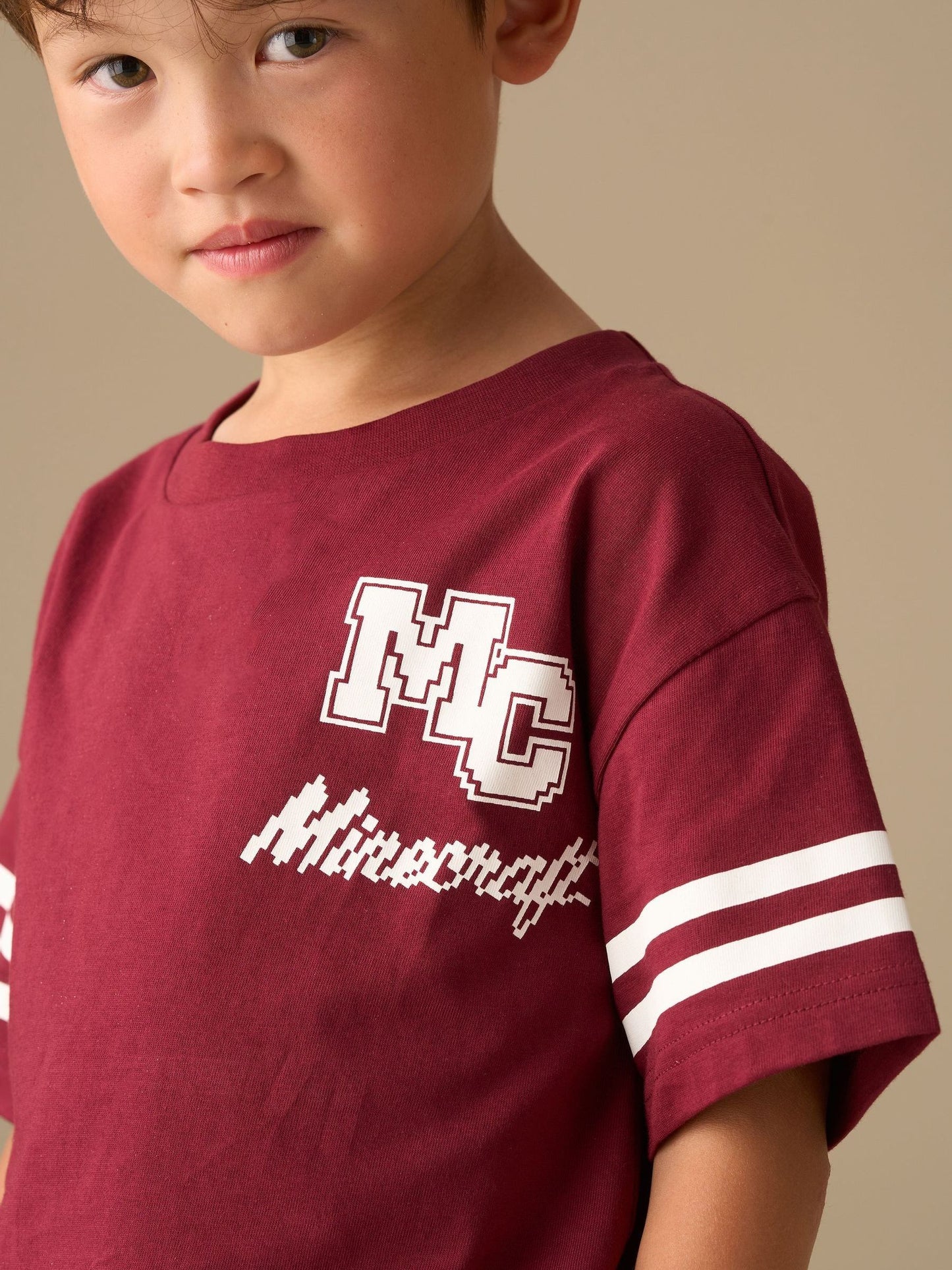 Dsiney Kidz - Angel & Rocket Red Minecraft Varsity T-Shirt image 3