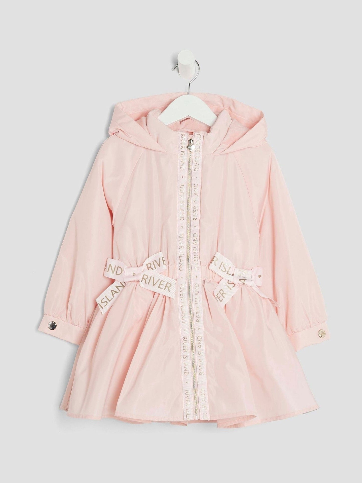 River Island Pink Girls Peplum Rain Coat