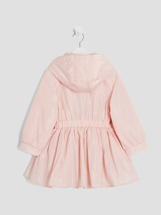 River Island Pink Girls Peplum Rain Coat
