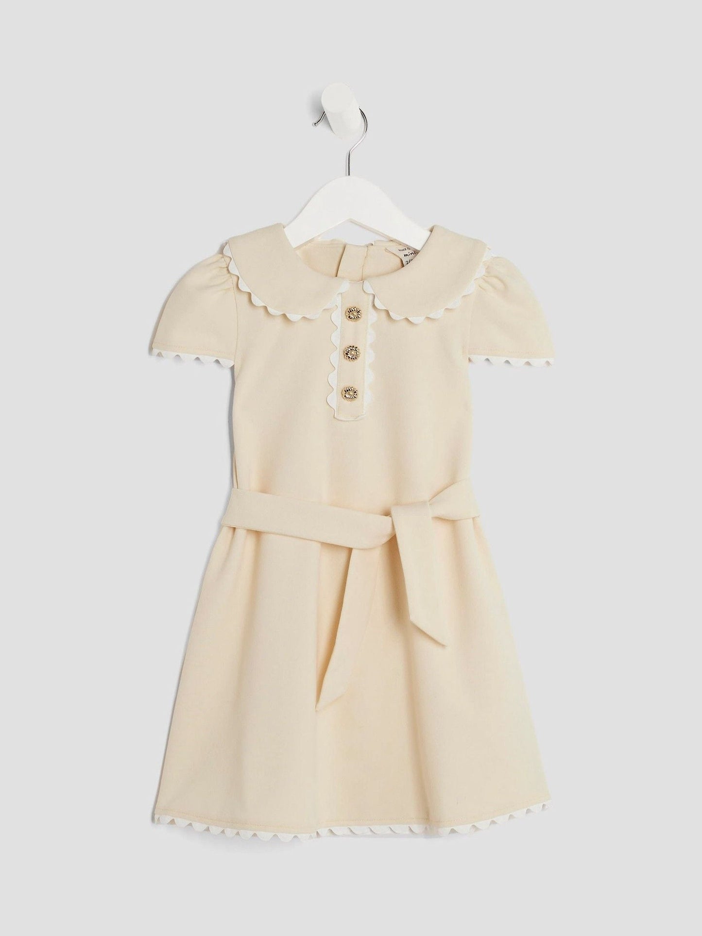 River Island Yellow Girls Collared Scuba Dress image 1