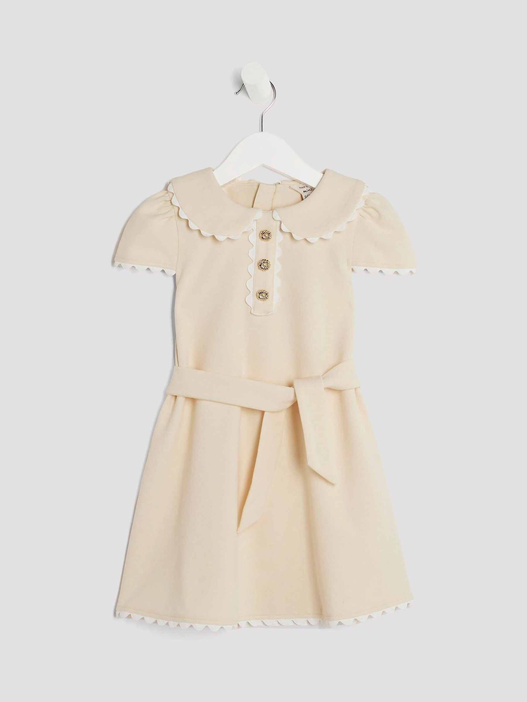 River Island Yellow Girls Collared Scuba Dress image 1