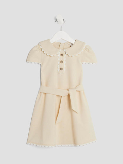 River Island Yellow Girls Collared Scuba Dress image 1