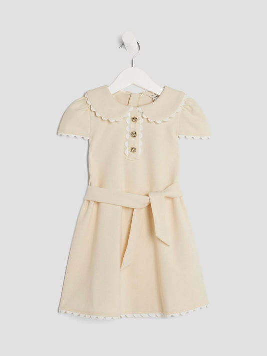 River Island Yellow Girls Collared Scuba Dress image 1