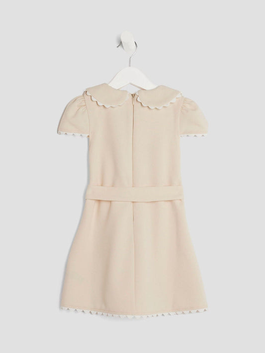River Island Yellow Girls Collared Scuba Dress image 2