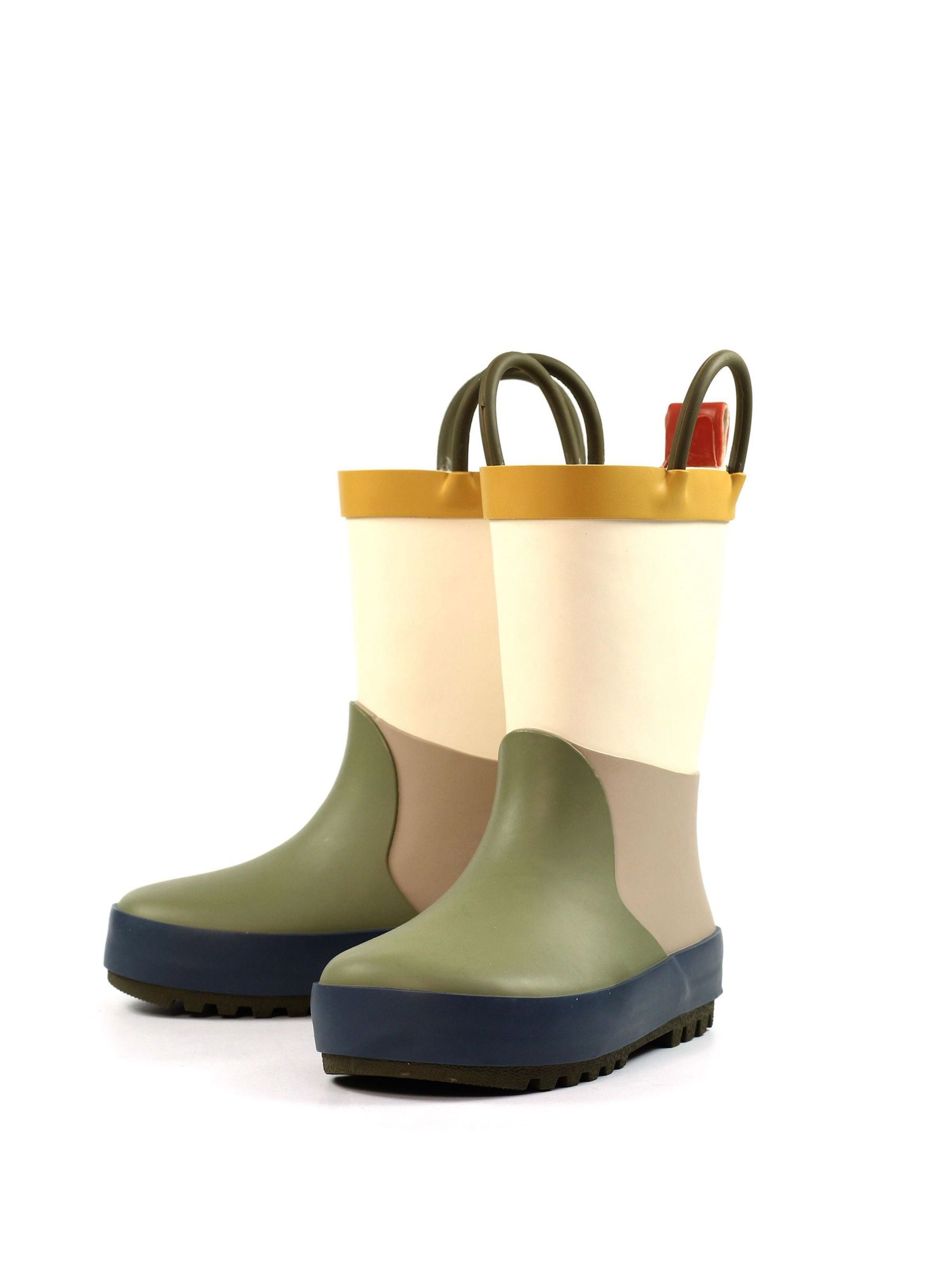 Lazy Dogz Green Bubblegum Colour Block Wellingtons image 6