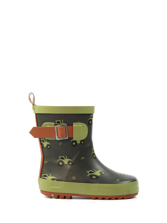 Lazy Dogz Green Tractor Design Wellingtons image 2