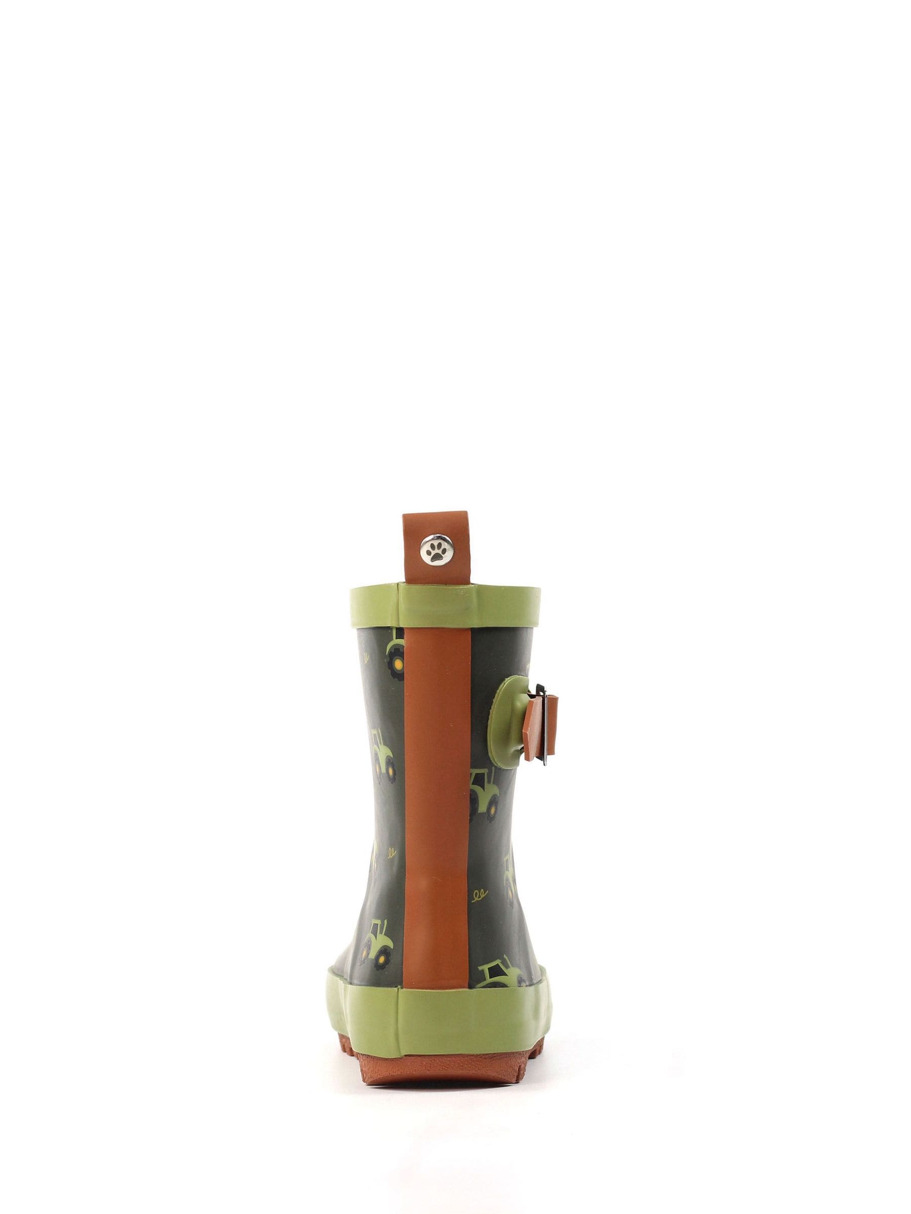Lazy Dogz Green Tractor Design Wellingtons image 4