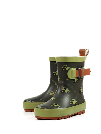 Lazy Dogz Green Tractor Design Wellingtons image 5