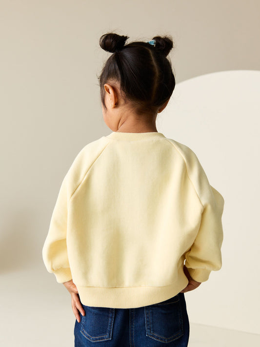 Butter Yellow Crew Neck Sweatshirt (3mths-7yrs) image 3