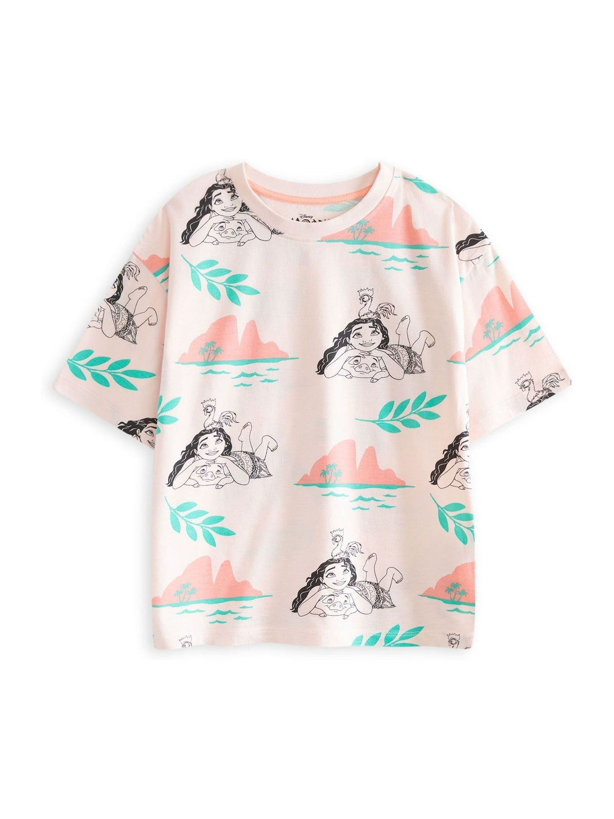 Vanilla Underground Pink Girls 100% Cotton Disney Moana Multicoloured Short Sleeve Short Leg Pyjamas Set Multi Pack of 2 - image 3