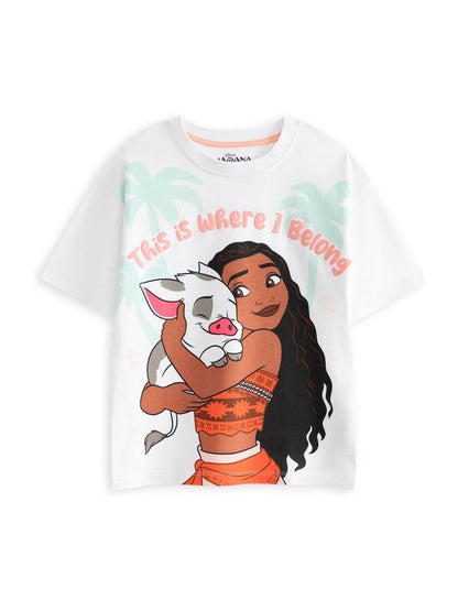 Vanilla Underground Pink Girls 100% Cotton Disney Moana Multicoloured Short Sleeve Short Leg Pyjamas Set Multi Pack of 2 - image 5