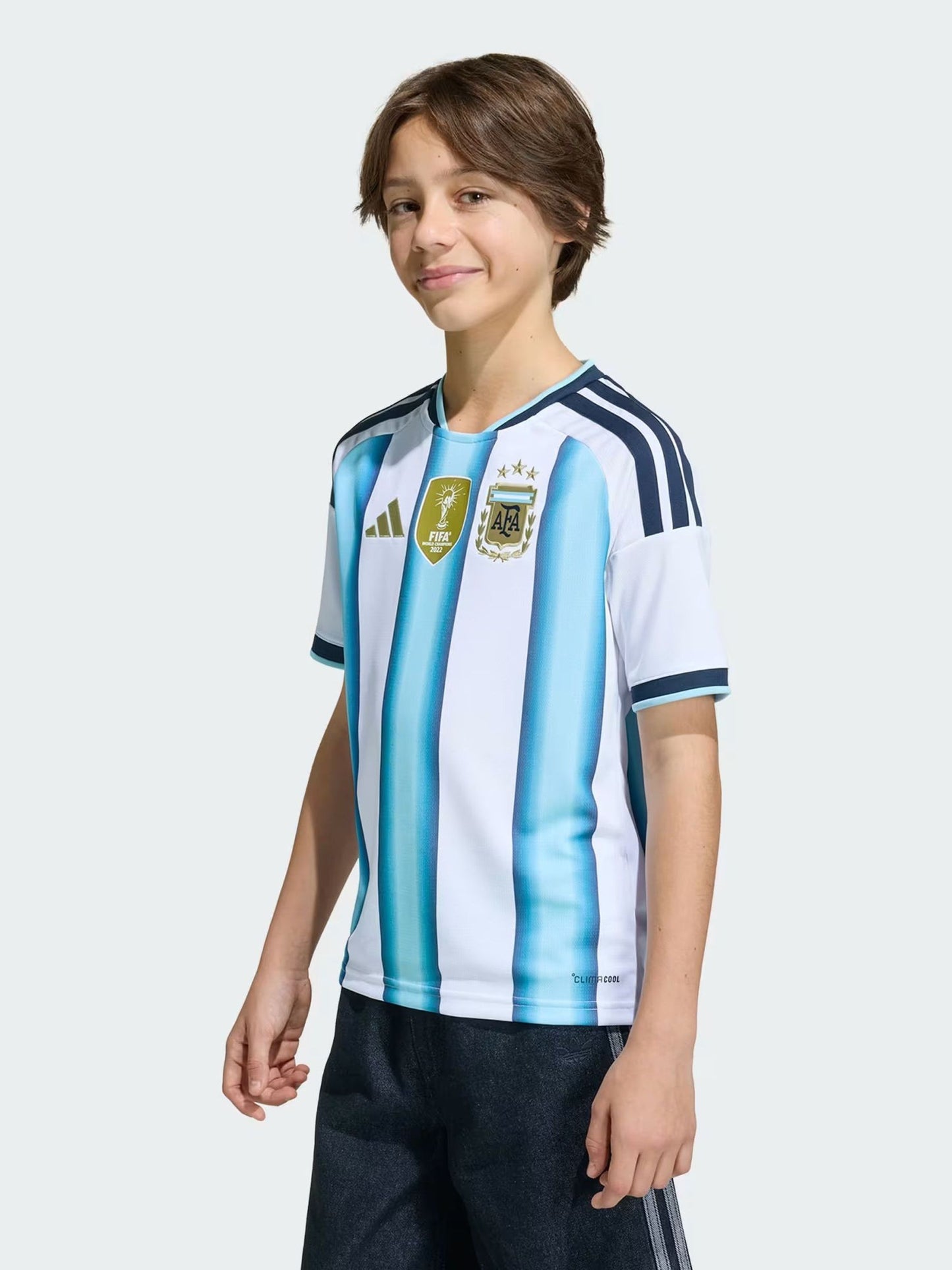 Dsiney Kidz - adidas White/Blue Argentina 26 Home Kids Jersey image 1