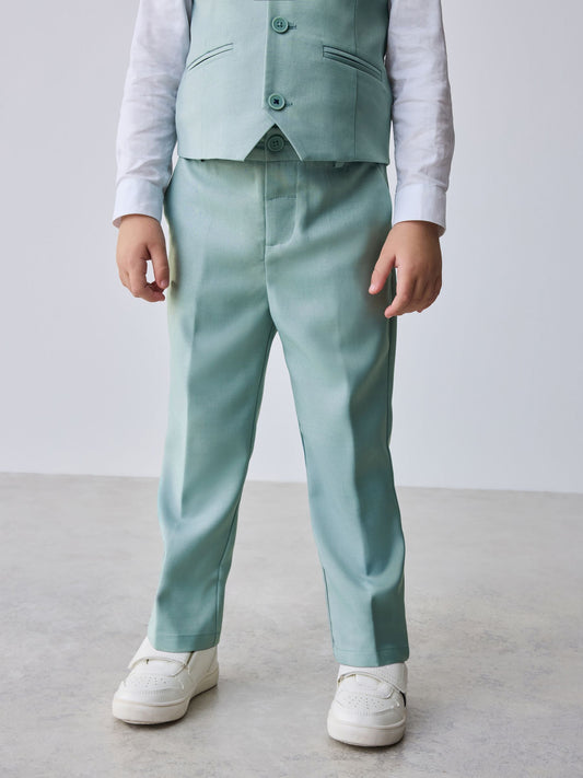 Dsiney Kidz - Baker by Ted Baker Green Waistcoat Shirt And Trousers Set image 2