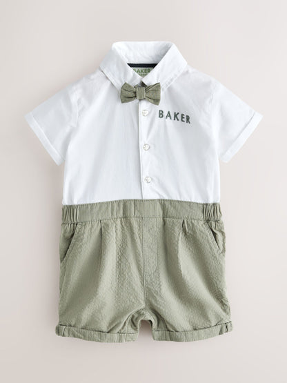 Baker by Ted Baker Blue/Navy Textured Smart Romper image 1
