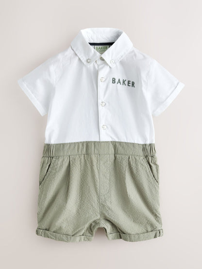 Baker by Ted Baker Blue/Navy Textured Smart Romper image 3
