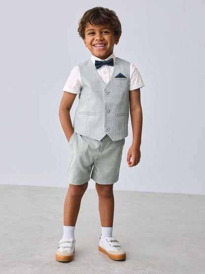 Baker by Ted Baker Grey Baker by Ted Baker Shirt Waistcoat and Shorts Set - image 1