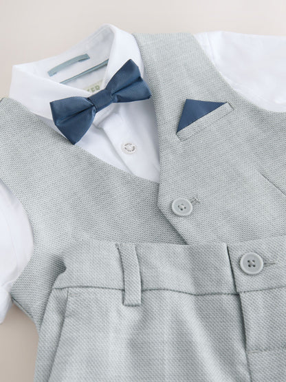 Baker by Ted Baker Grey Baker by Ted Baker Shirt Waistcoat and Shorts Set - image 11