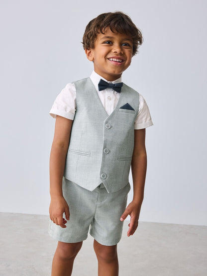 Baker by Ted Baker Grey Baker by Ted Baker Shirt Waistcoat and Shorts Set - image 2
