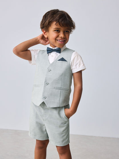 Baker by Ted Baker Grey Baker by Ted Baker Shirt Waistcoat and Shorts Set - image 3