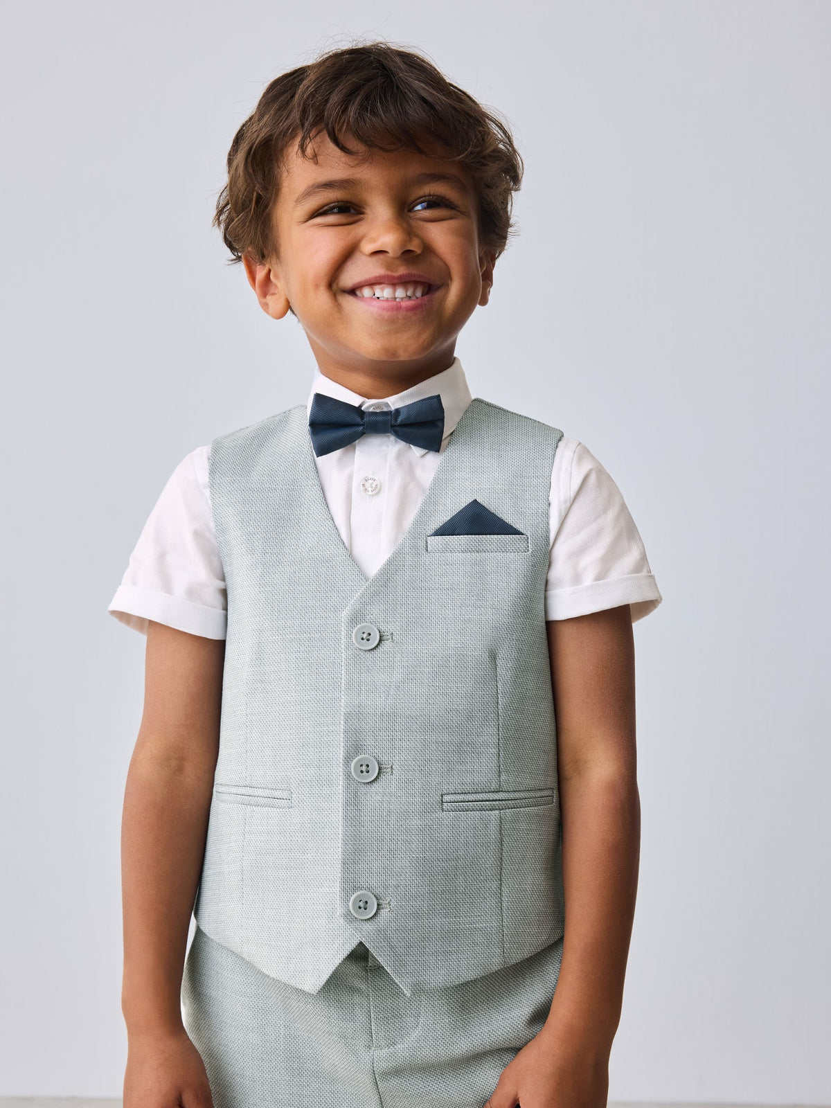 Baker by Ted Baker Grey Baker by Ted Baker Shirt Waistcoat and Shorts Set - image 5