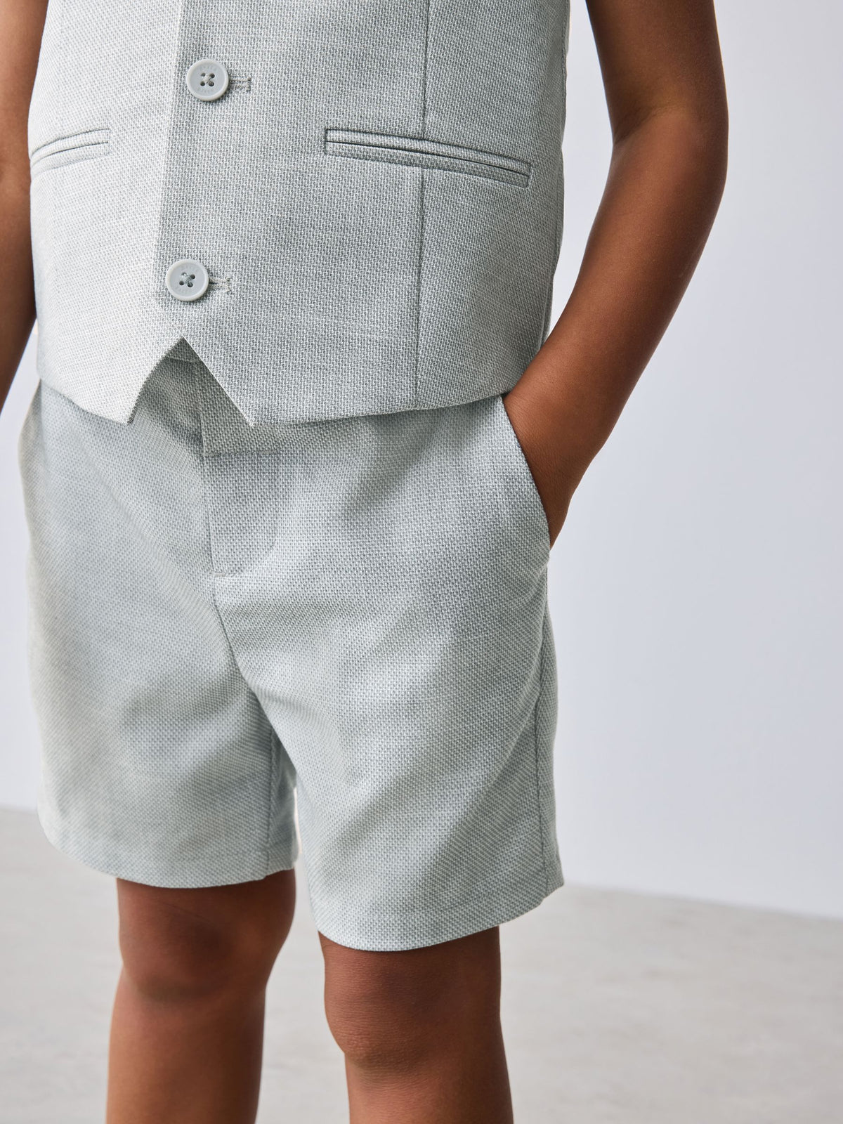 Baker by Ted Baker Grey Baker by Ted Baker Shirt Waistcoat and Shorts Set - image 6
