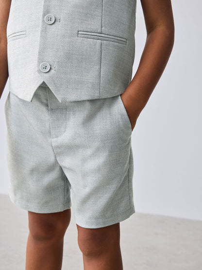 Baker by Ted Baker Grey Baker by Ted Baker Shirt Waistcoat and Shorts Set - image 6