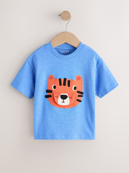 Blue Tiger Short Sleeve Interactive T-Shirt (3mths-7yrs) image 6