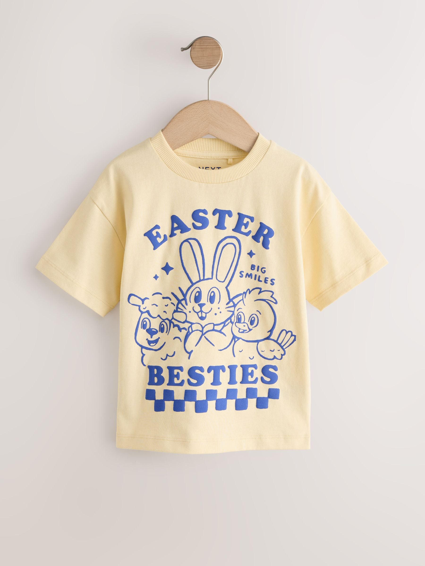 Yellow Bunny Short Sleeve Easter Graphic T-Shirt (3mths-7yrs) image 6