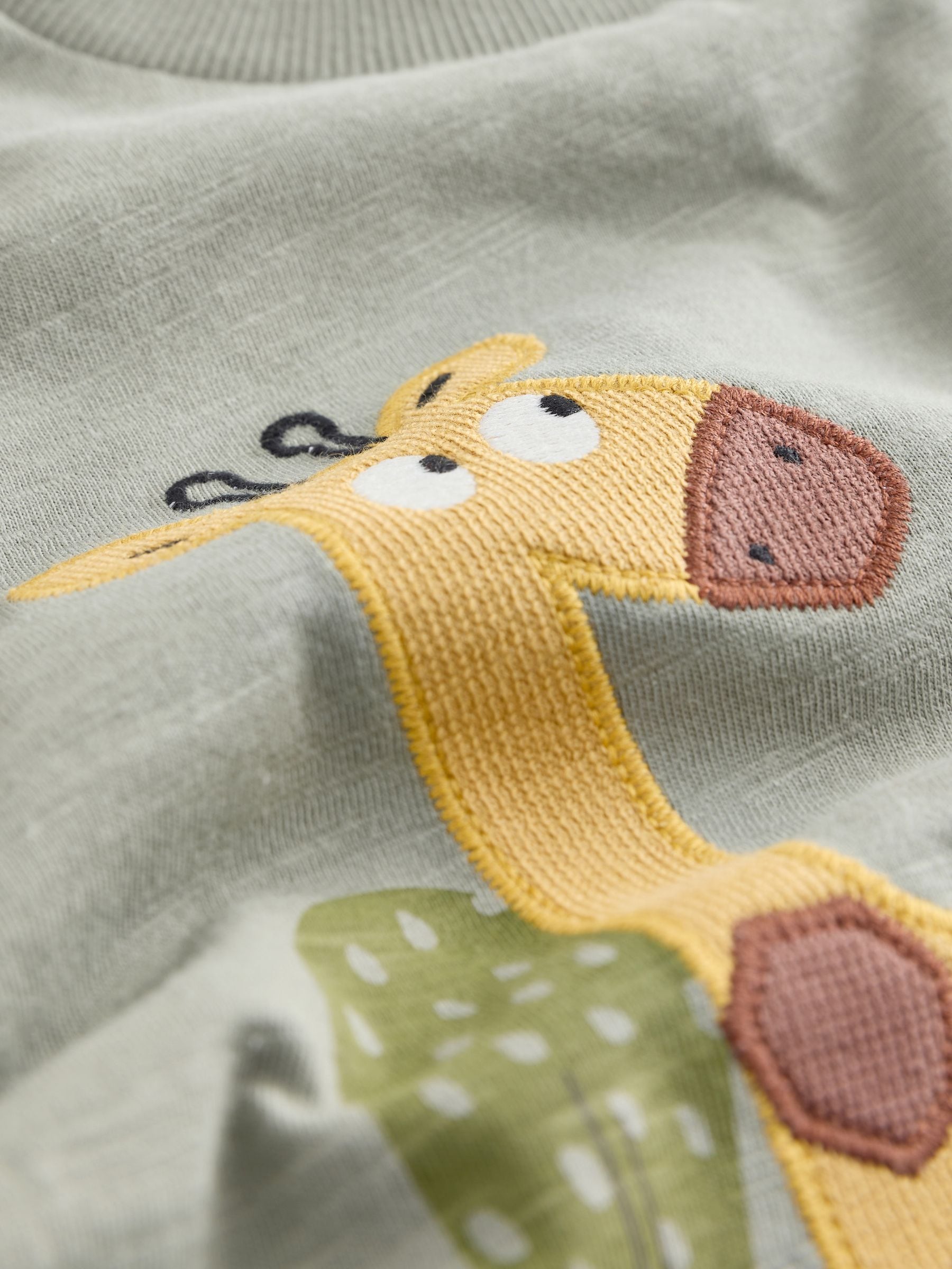 Green Giraffe Short Sleeve Appliqué T-Shirt (3mths-7yrs) image 7