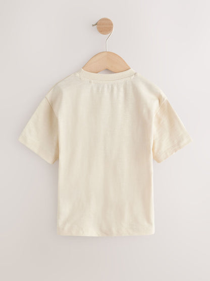 Neutral Safari Animals Short Sleeve 3D Padded T-Shirt (3mths-7yrs) image 6