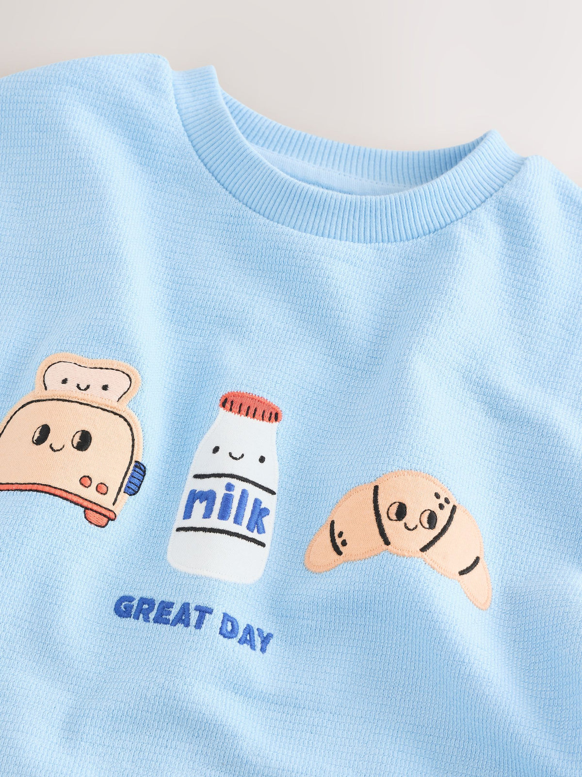 Dsiney Kidz - Light Blue Breakfast Trio Short Sleeve Appliqué T-Shirt (3mths-7yrs) image 7